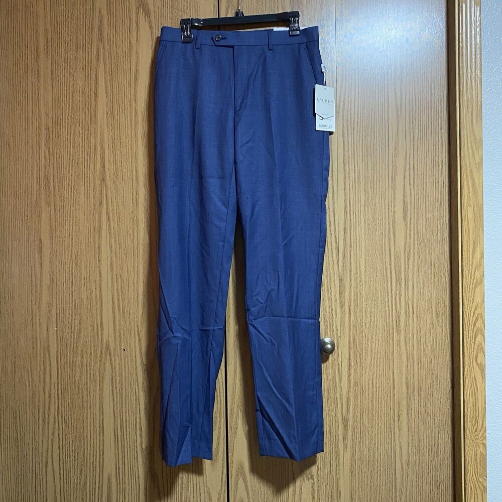 NWT Lauren Ralph Lauren Men’s 31x32 Wool Ultra Flex Slim Fit Pants Blue